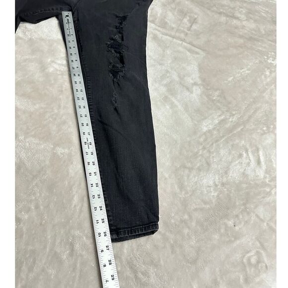 Torrid Premium Sky High Jeans Women's 20R Black Distressed Skinny Stretch Denim - Picture 8 of 9